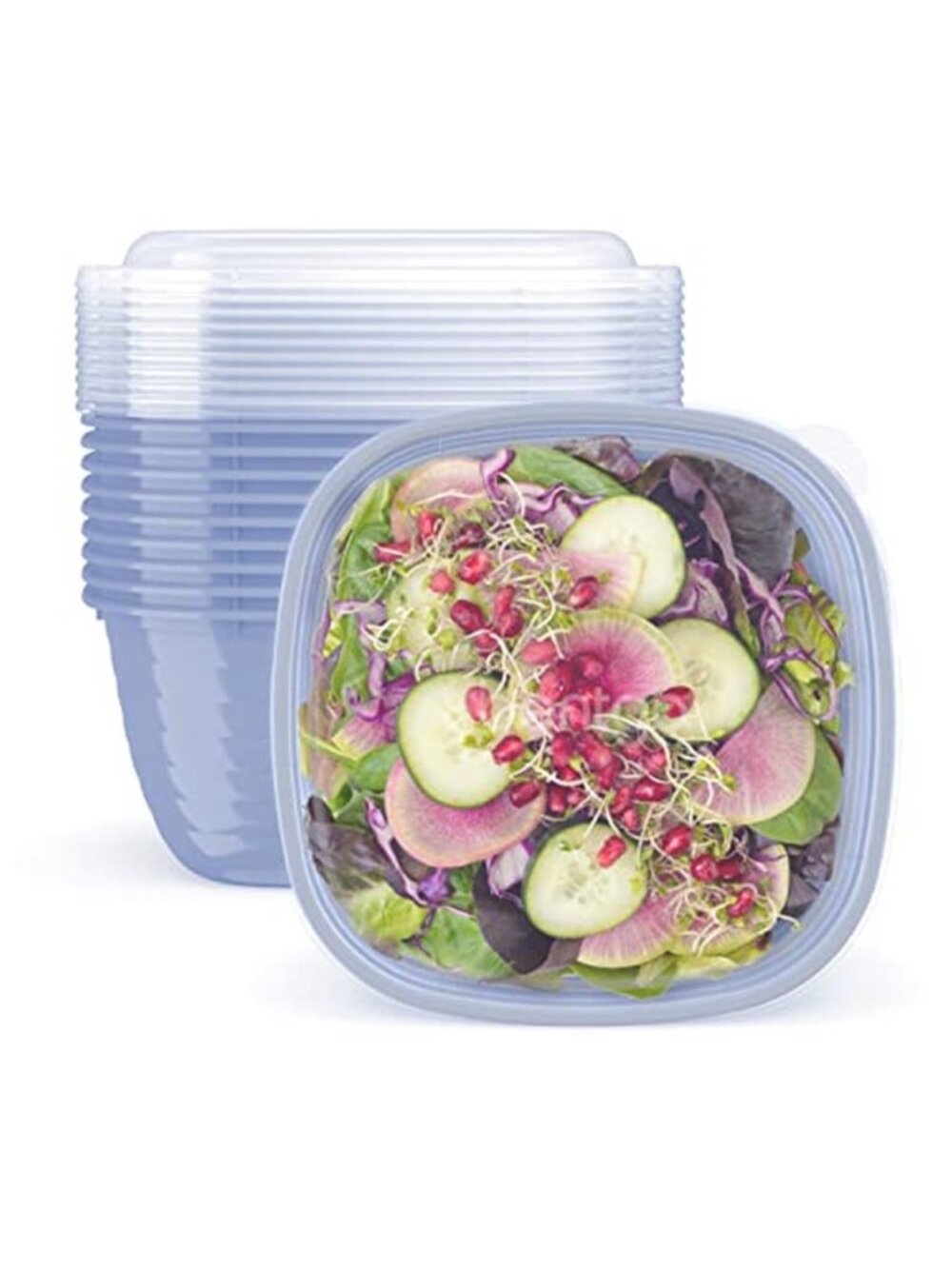1-Compartment Bowls with Custom Fit Lids - Reusable, Microwaveable, Durable, PFA